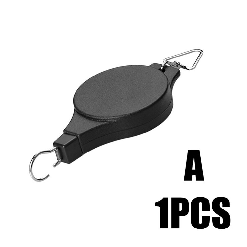 1/2pcs Plant Pulley Retractable Hanger Hanging Planter Flower Basket Pot Hooks Black SMR88: A 1PCS