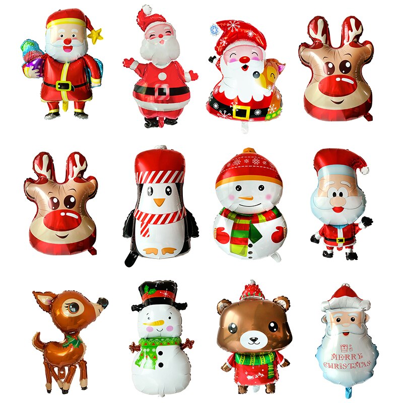 1pc di Natale Babbo Natale Di Natale palloncino Nuovo Anno Palloncino Decorazione Del Partito di Natale Del Partito Della Decorazione 2020 Bambini di Sfera Forniture Regalo di Alluminio foglio di