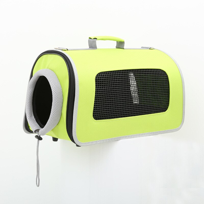 Pet Bag Outdoor Portable Pet Breathable Shoulder Bag Handbag SpaceCats Dogs Backpack Folding Travel Shoulder Bag Cats Dogs: GREEN / 42x21x25