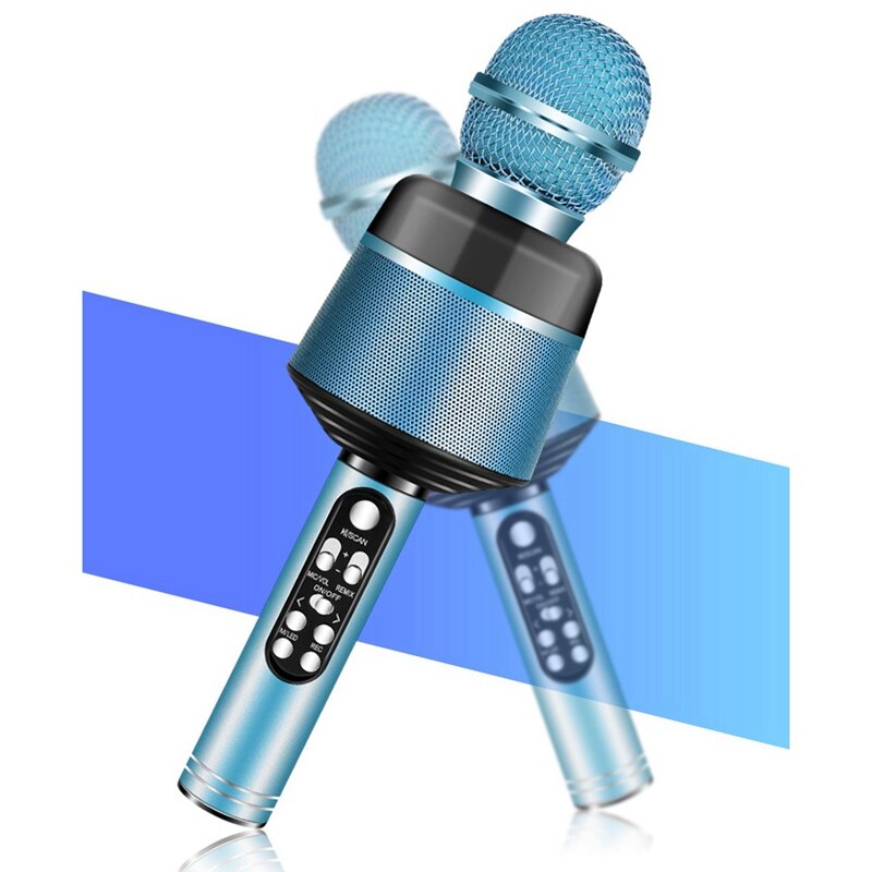 Bluetooth Microphone Mobile Phone K Songbao Wireless Microphone with Light Portable Handheld Microphone