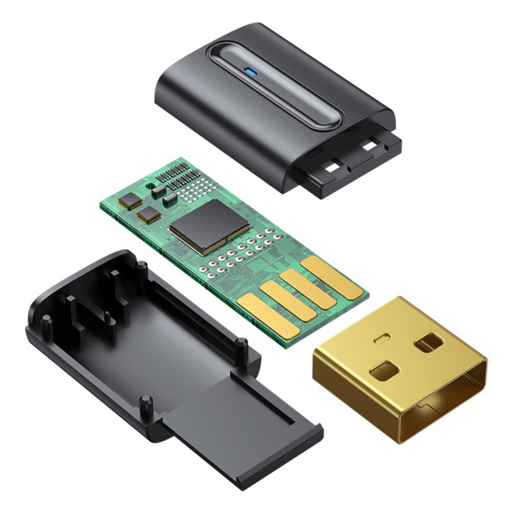 Usb-bluetooth- 5.0- adapter, audioempfänger, mini-usb-bluetooth-dongle, fm-musik-funkadapter für pc, laptop, hd-tv-sender