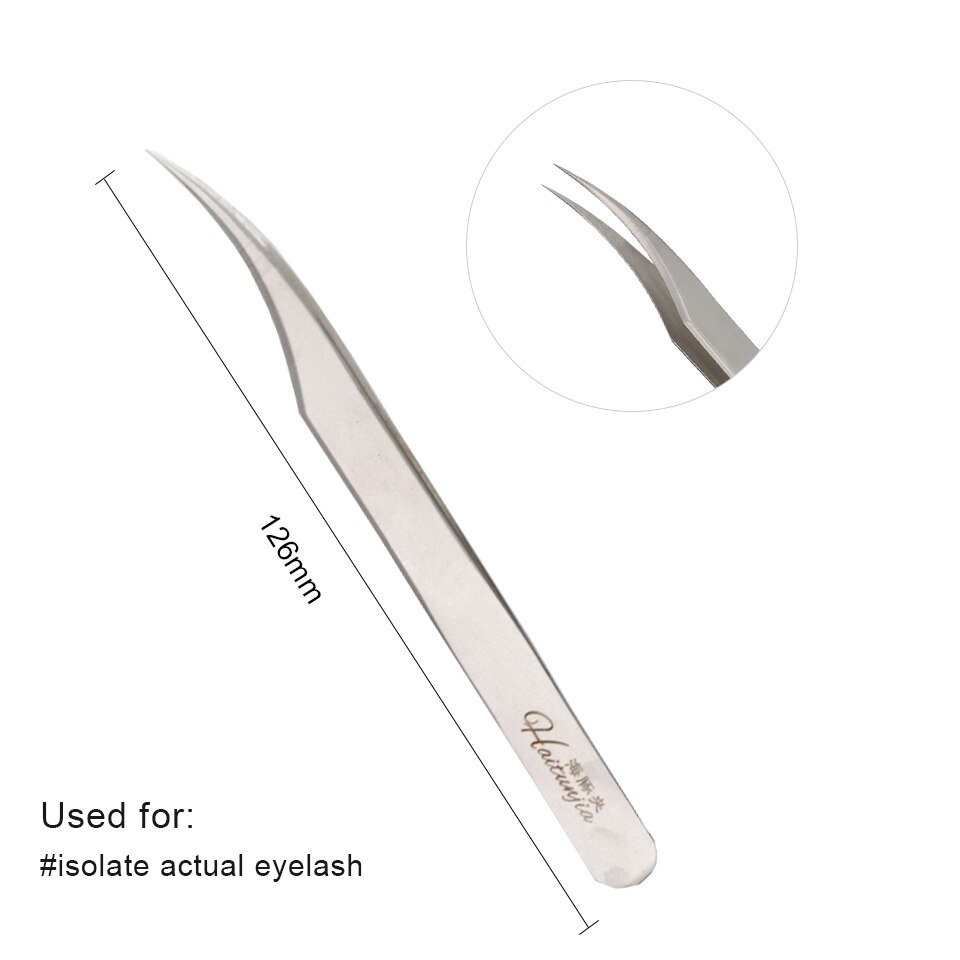 AGUUD Russian Volume Lash Tweezers Eyelash Extension Straight and Curve Stainless Steel Tweezer Makeup False Lash Tweezer Stand: AG-2