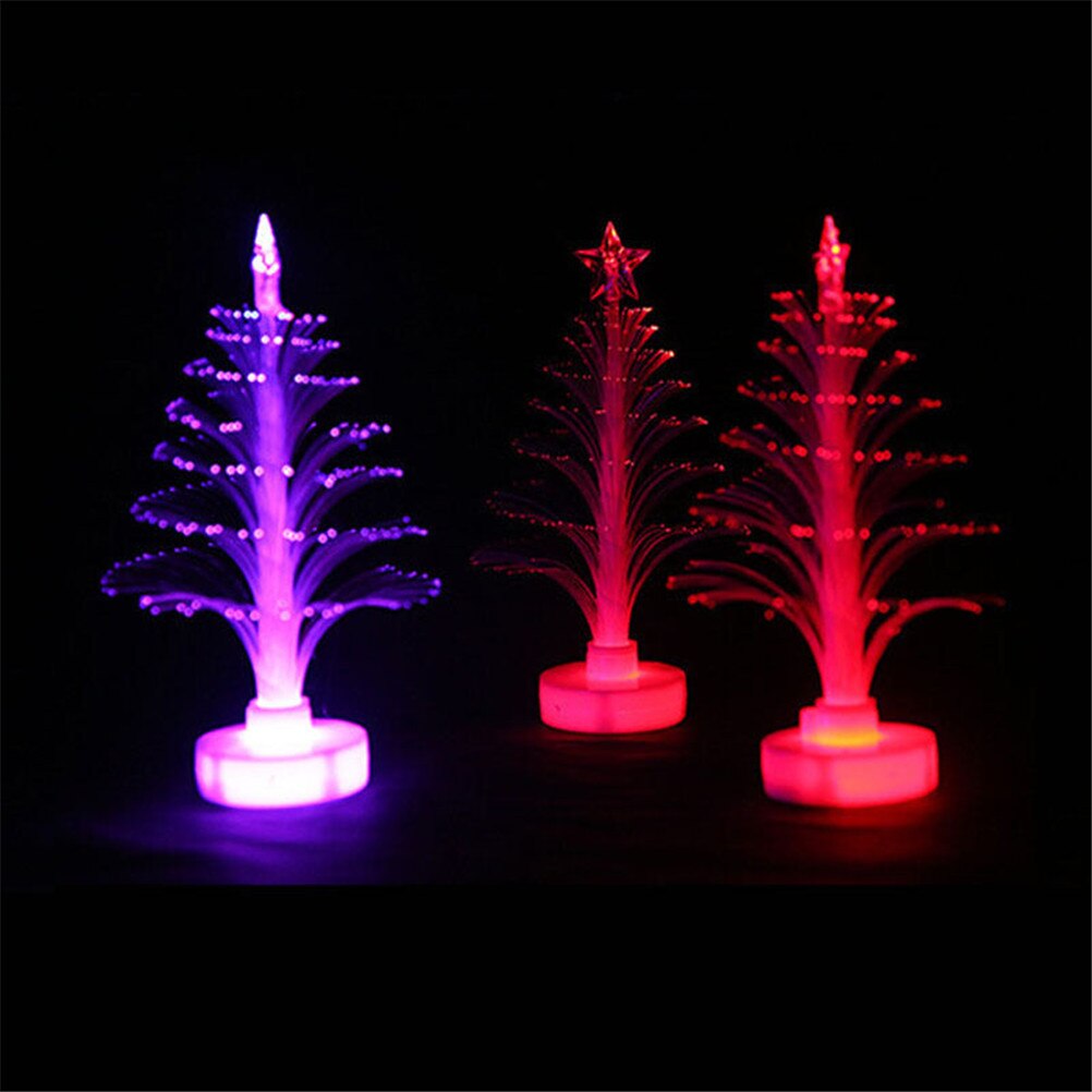 1 st julgranslampa ljus färgglada led-fiberoptisk nattlampa barn xmas xmas dekoration nattlampa leksak