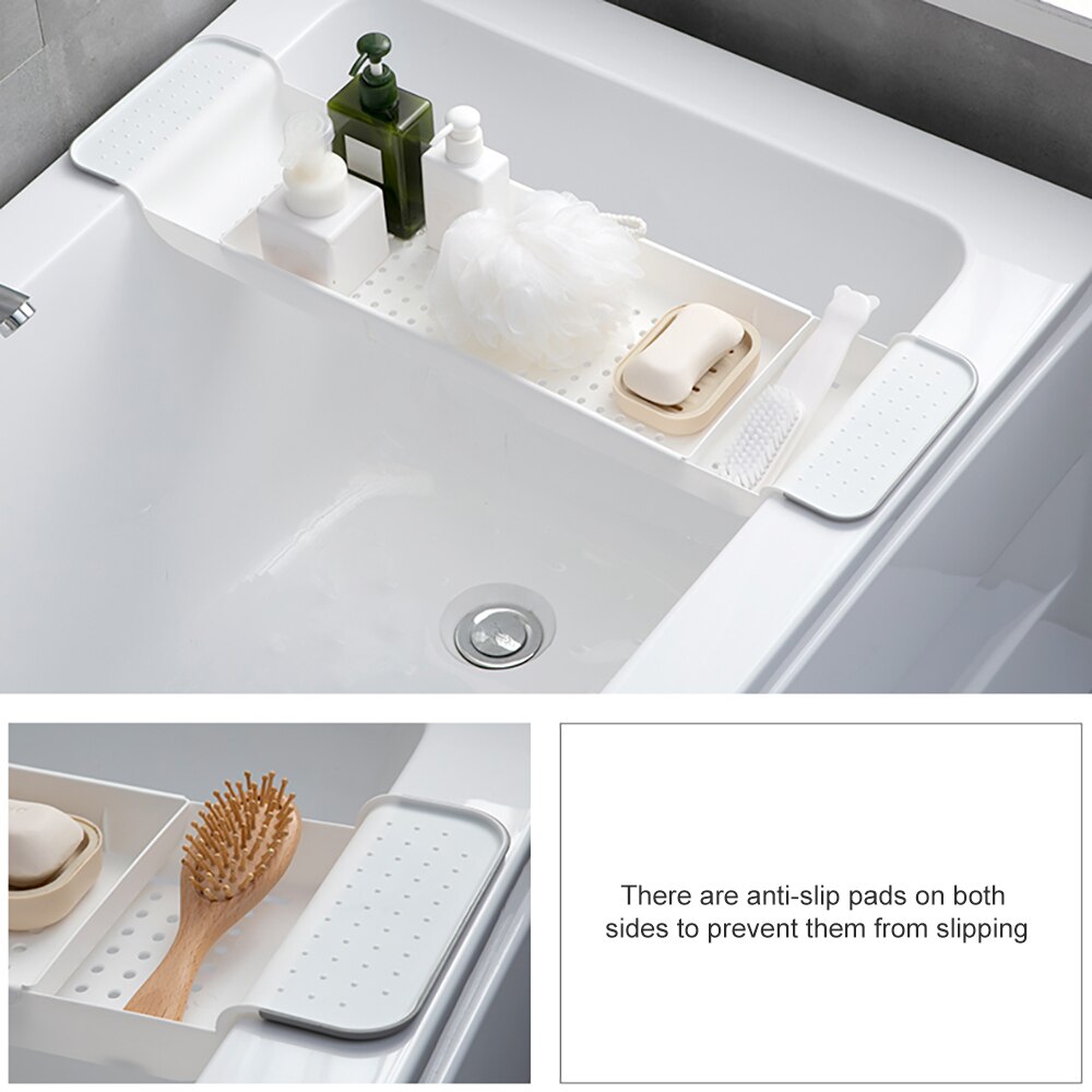 Kunststoff Versenkbare Regal Badewanne Lagerung Gestell Schlecht Ablassen Gestell Badewanne Tablett Küche Schlecht Organizer Lagerung Zubehör
