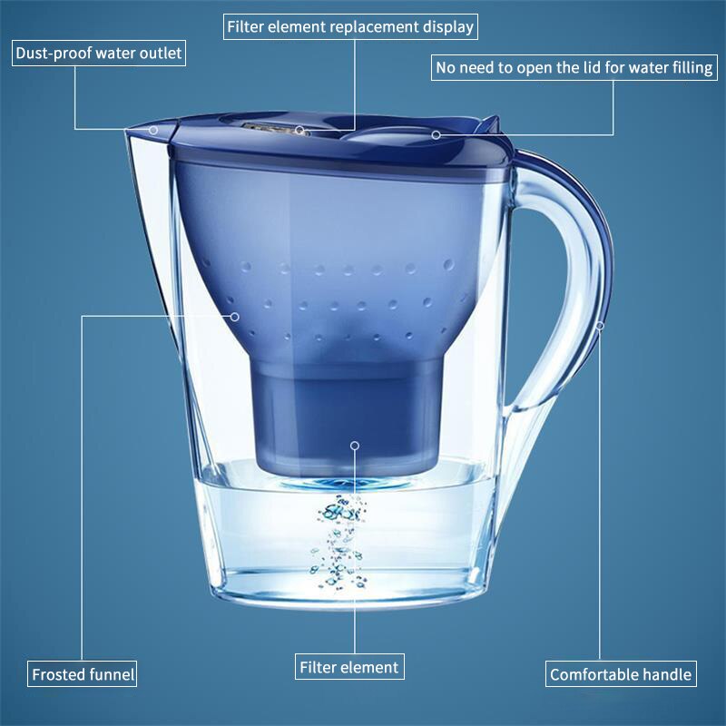 3,5 L Kohlenstoff Alkalische Wasser Filter Wasserkocher Küche Reinigung Wasserkocher Ionisator Flasche Haushalt Austauschbare Ader