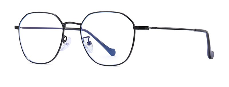 Peekaboo Anti blau licht gläser frauen optischen rahmen platz spiel Computer brillen für männer retro Gold metall rahmen: Schwarz mit klar