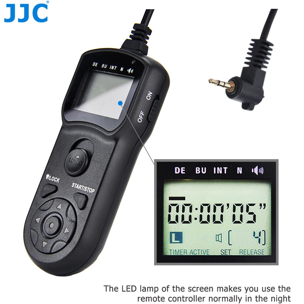 JJC RS-60E3 Intervalometer Timer Remote Control Shutter Release for Canon EOS EOS R6 RP R 90D 80D 70D 77D 60D M5 M6 Mark II 650D