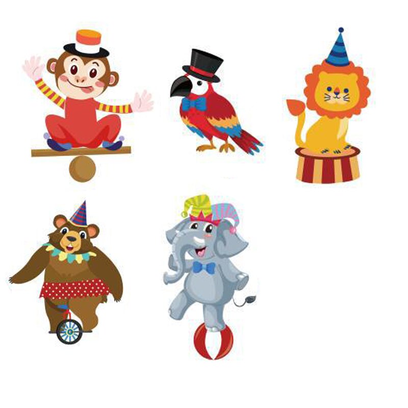 Juego de 34 piezas con temática de circo, accesorios para Fotos de , accesorios divertidos de circo para niños y niñas, suministros para de cumpleaños