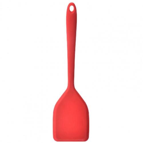 Useful Silicone Spatulas Anti-fade Solid Color Long-lasting Little Cooking Spatulas Cooking Spoon Cake Spatulas: Red