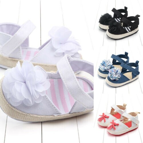 Baby Meisjes Wandelschoenen Prinses Peuter Leuke Baby Strik Bloemen Soft Sole