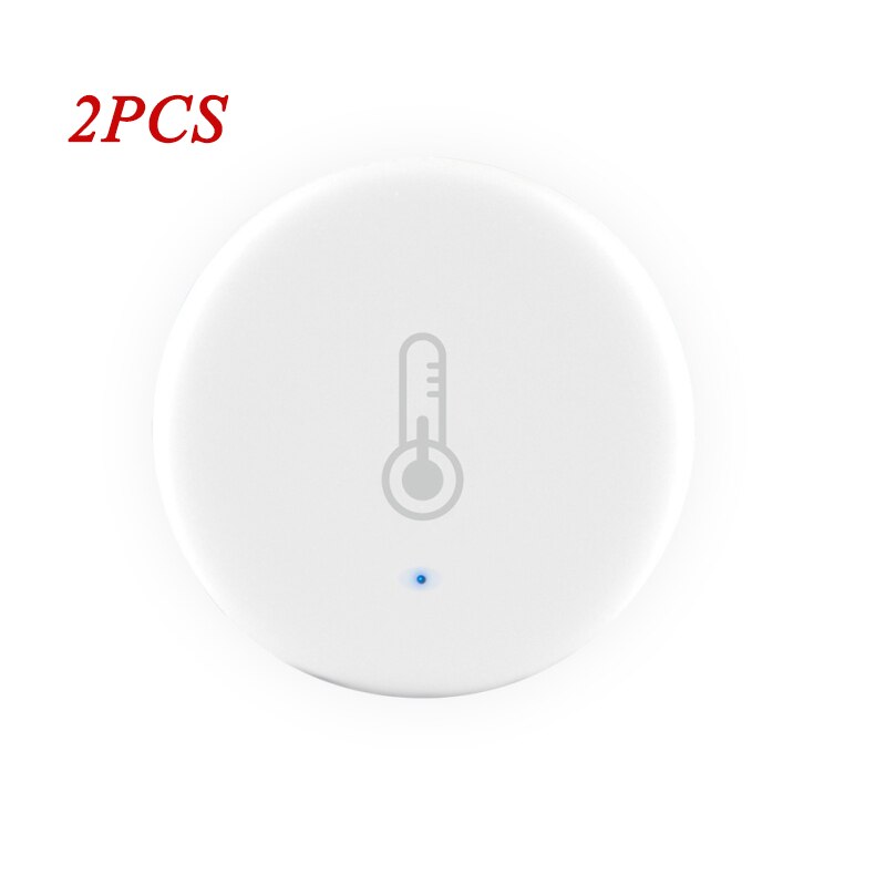 Smart Environment Sensor Control Temperature And Humidity Sensor Alarm System Equipment Smart APP Home Automation: 2PCS