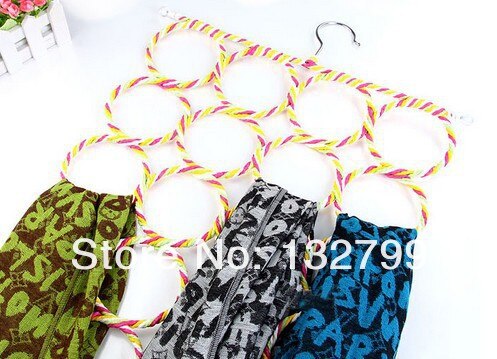 Skjerf omslag sjal slips oppbevaring henger arrangør 28 hull ring tau spor holder kroker