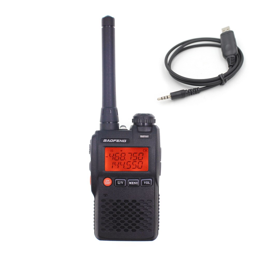 Walkie talkie Baofeng komunikator UV-3R 136-174MHz 400-470MHz mini dwuzakresowy radioodtwarzacz: UV-3R-USB