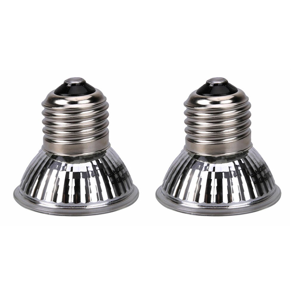 Lámpara para reptiles y tortugas, luces de quemadura solar UVA UVB de espectro completo, 2 uds., 25/50/75W, para incubadora de reptiles de mascotas: Chocolate