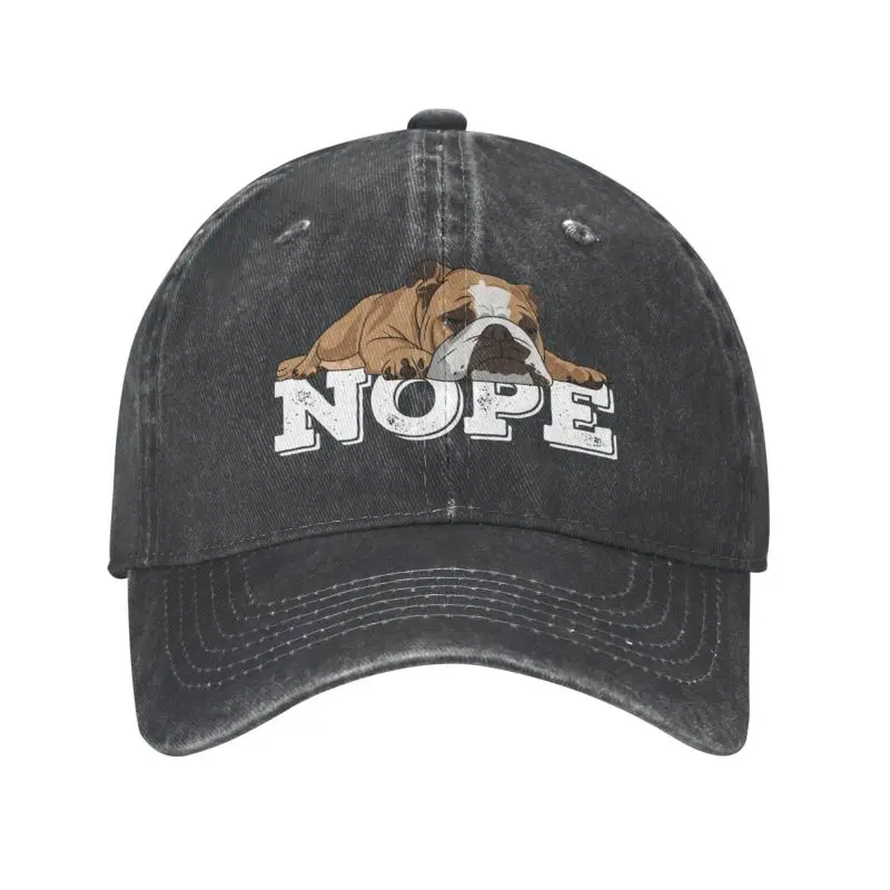 Gorra de béisbol clásica unisex de algodón inglés Bull Terrier, sombrero ajustable para adultos para hombres y mujeres, protección solar: Gris oscuro
