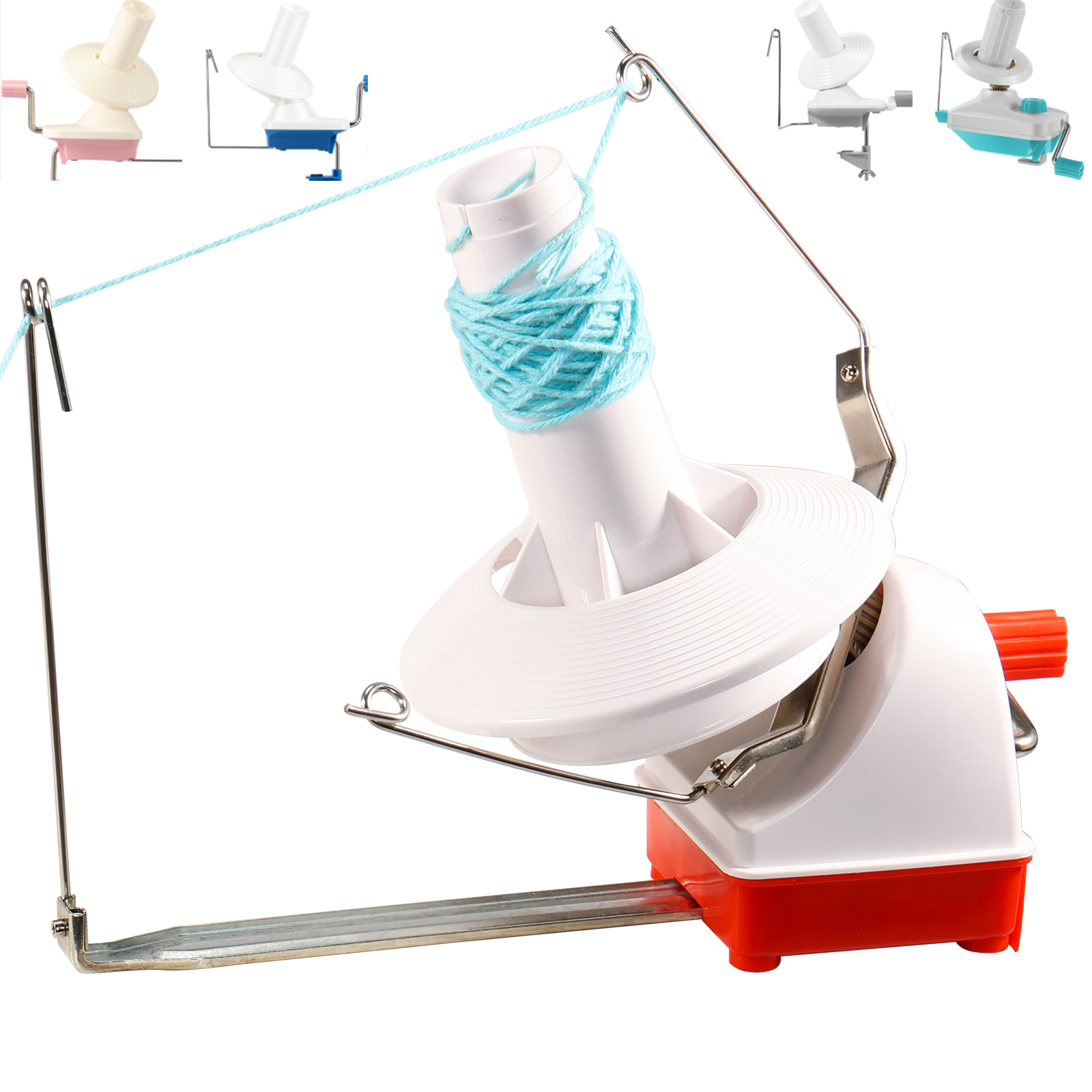 Hand Operated Yarn Winder Fiber Wool Manual Handheld Winder Machine String Ball Portable for DIY Sewing Making Accessories