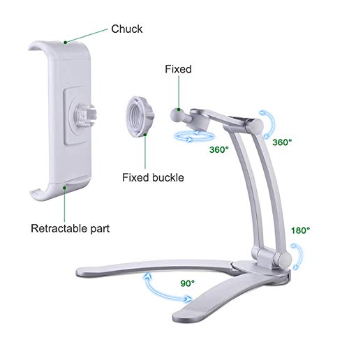 2 in 1 Keuken Tablet Stand IPad Wall Mount Onder Kast Houder Office Desktop Mount Recept Houder Stand voor 4.3 tot 10.5 inch