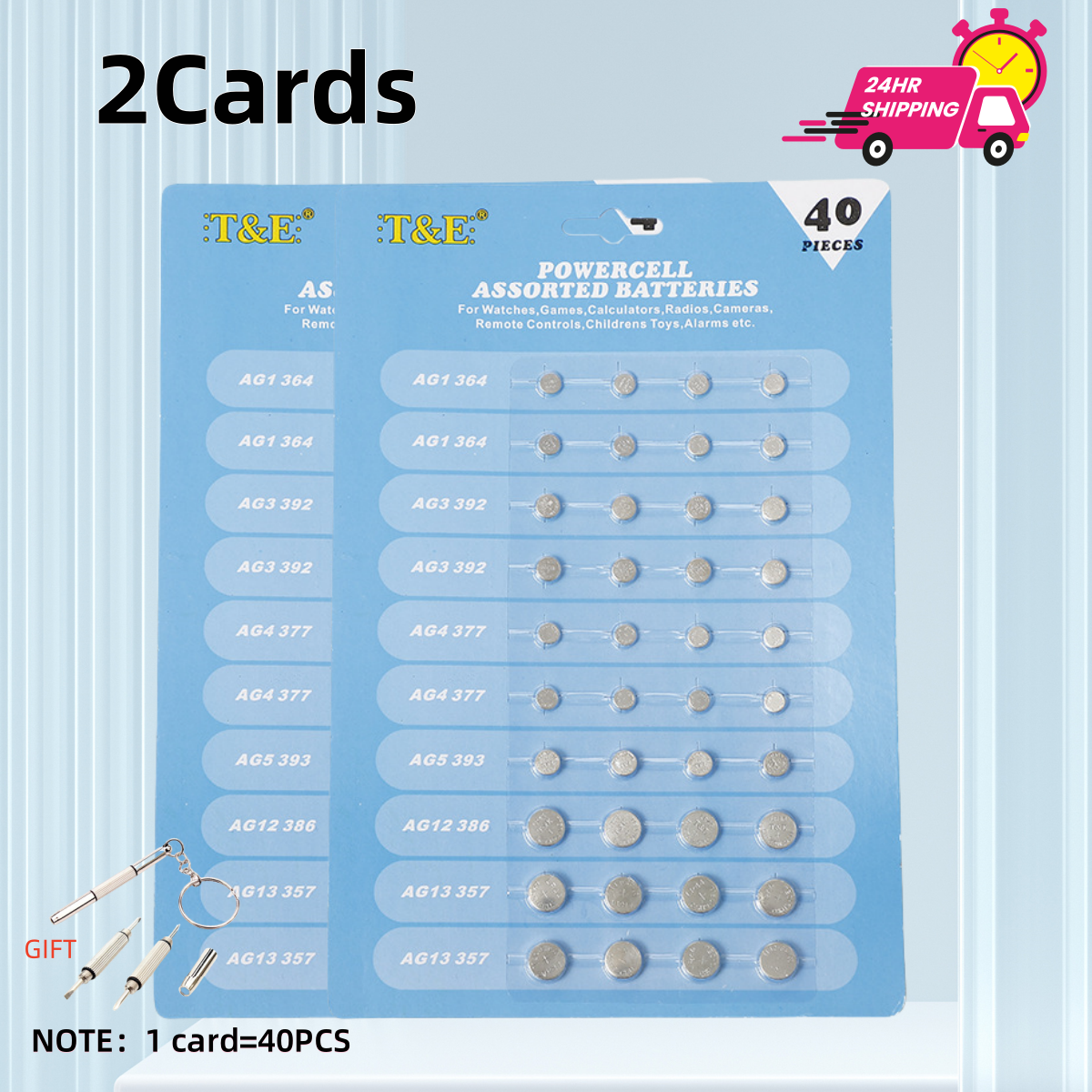40 peças 1.55v ag13 lr44 l ag1 ag3 ag4 ag5 ag12 sr44 baterias de botão a76 lr1154 gp7 célula moeda relógio brinquedos bateria remota: Preto