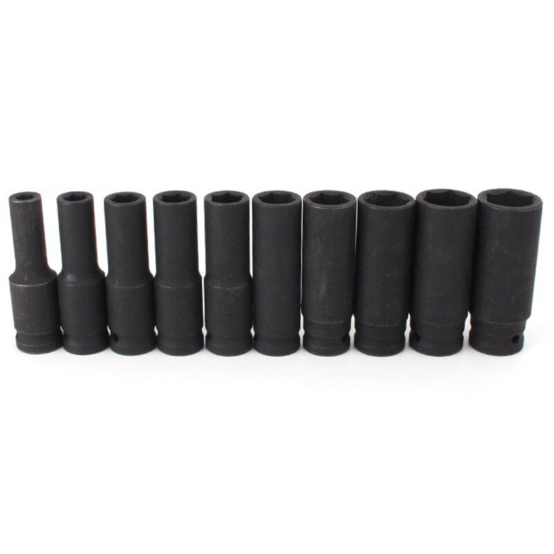 10PCS Deep Impact Socket 8 -22mm Metric Drive Strong and Heavy Duty Socket Set for Wrench Adapter Hand Tool and Repair: Default Title