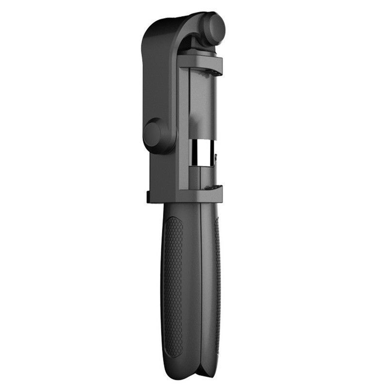 Bluetooth Selfie Stick Tripod - Extendable 185mm Folded Length - Remote Shutter - Phone Holder: Black