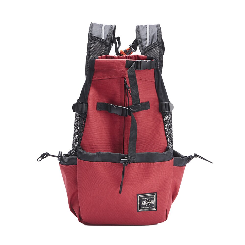 Hondendraagtas, rugzak, hoofdtas voor grote honden, retriever, franse bulldog, buitenfiets, wandel- en reistassen, s-xl: Rood / Xl