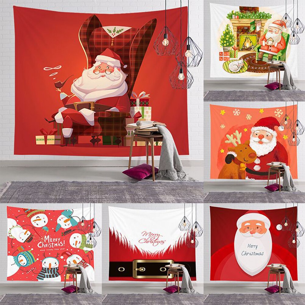 Jule julemand print hjem væg gobelin soveværelse baggrund hængende klud xmas festival decor