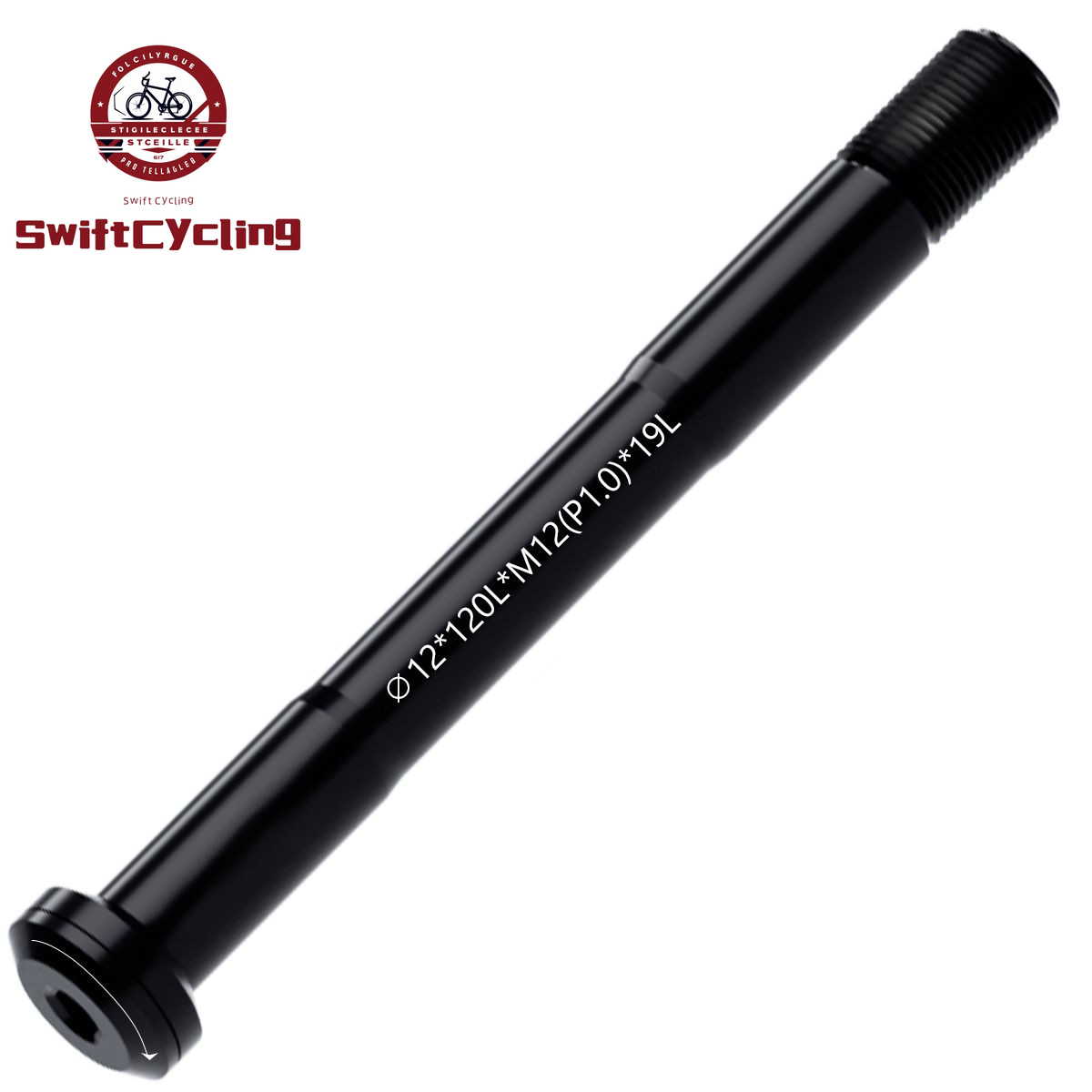 Swift MTB bicicleta de carretera eje pasante horquilla delantera brochetas M12xP1.0/1.5/ 12x142/148 accesorios de rueda de brocheta de liberación rápida de bicicleta: Castaño