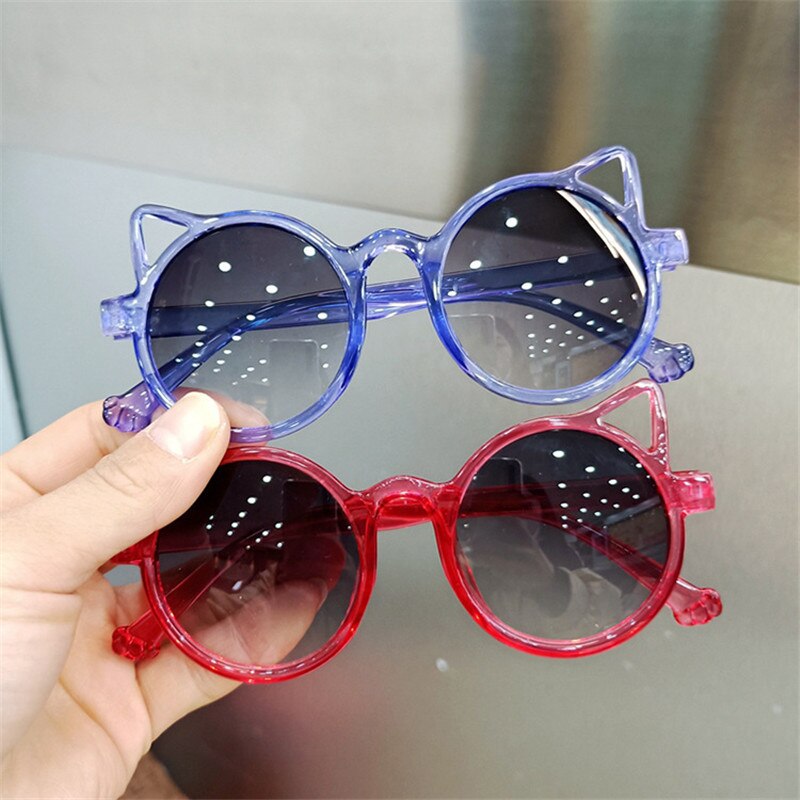 Kinderen Kids Zonnebril Zonnebril Vintage Leuke Kat Uv 400 Bescherming Meisjes Jongens Baby Oculos De Sol Gafas Brillen