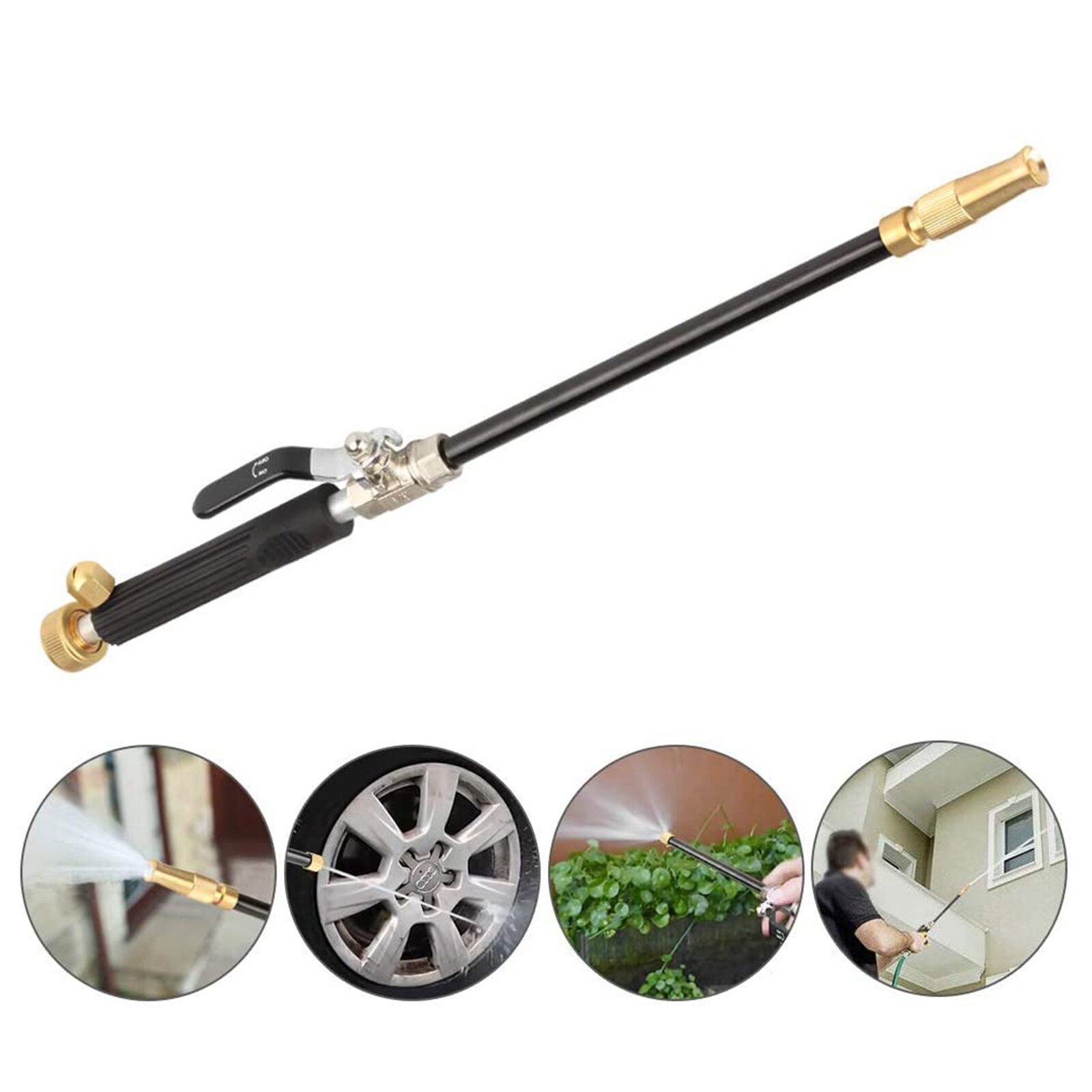 High Pressure Wand Hydro Water Jet Power Washer Water Hose Nozzle Glass Cleaner Garden Sprayer Car Wash Window Washing