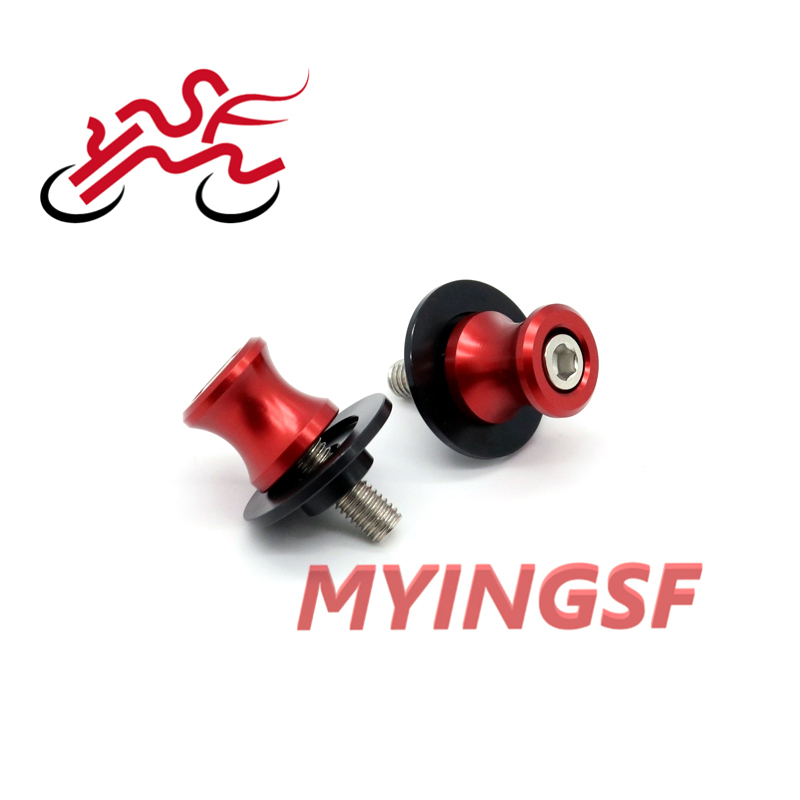 Svingarm spoler skyder til suzuki gsx 1300r hayabusa b-king sfv 650 gladius gsx -s 150/750/1000/ f motorcykel stativ skrue  m8: Rød