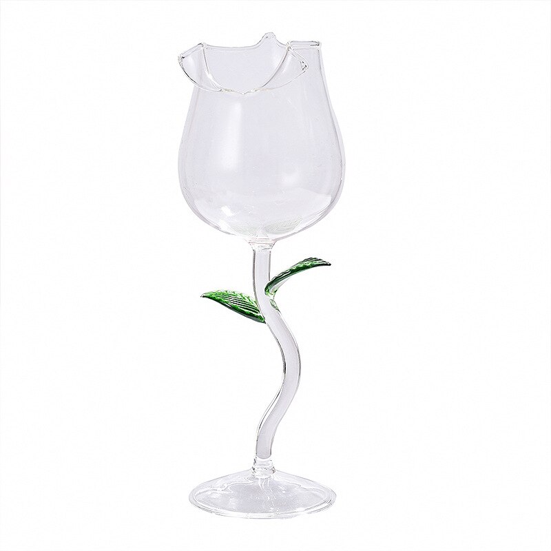 Valentine's Day Romantic Rose Wine Cup Glass Goblet Crystal Champagne Cup