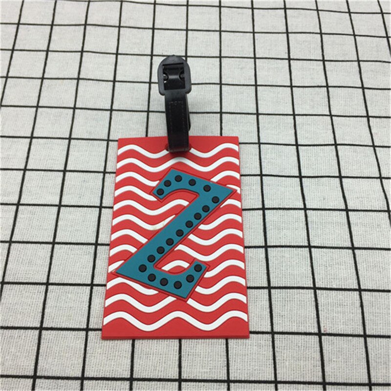 Carta creativa accesorios de viaje Etiqueta de equipaje de dibujos animados de Gel de sílice maleta ID dirección titular de equipaje de embarque etiquetas portátiles Labe: 16