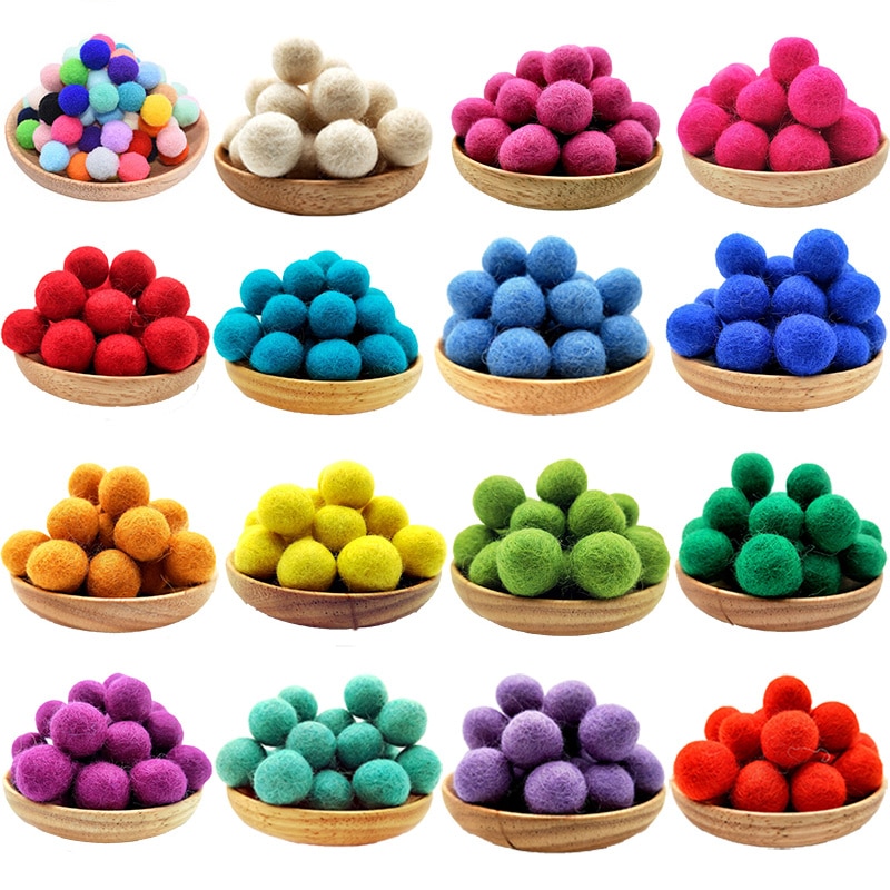 20 st 20mm pomponger mjuka pom poms päls boll konst barn leksaker hantverk diy kläder sömnad tyg leveranser bröllop heminredning