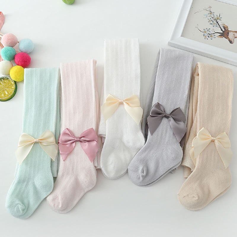 Kinder Atmungsaktive Mesh Strumpfhosen Baby Mädchen Bogen Prinzessin Baumwolle Strumpfhosen Baby Moskito-Proof Hosen Strumpf Mesh