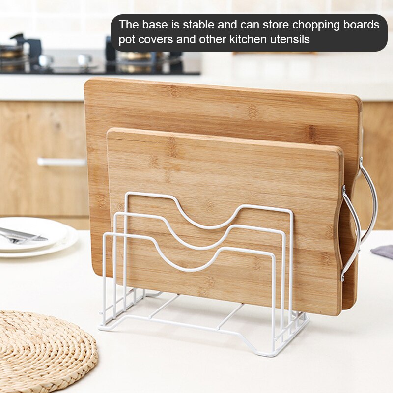 Multifunctional Pot Lid Holder Lid Organizer Metal Pot Lid Rack Storage Pan Lid Cover Cabinet Pantry Holder Rack Organizer