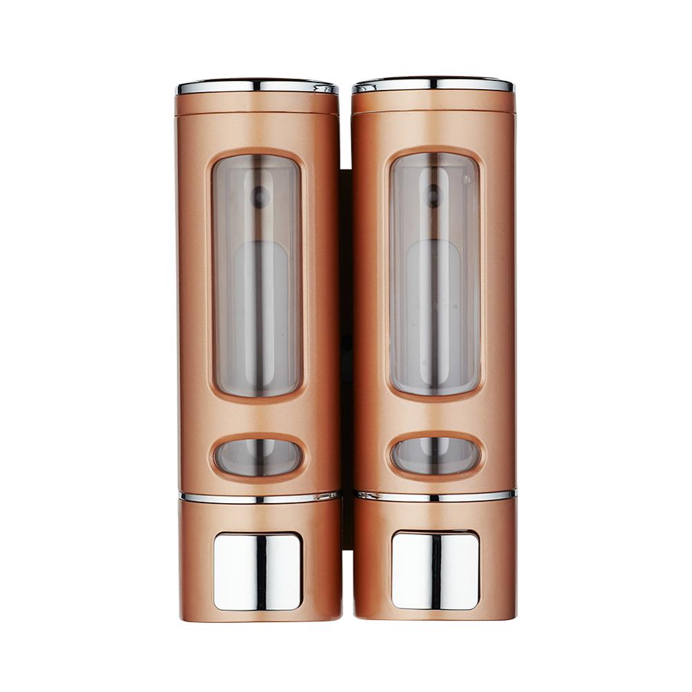 Dual Head Soap Dispenser Wall Mount Washing Lotion Soap Shampoo Hand Sanitizer Dispenser Bathroom accessories dispenser Sapone: D
