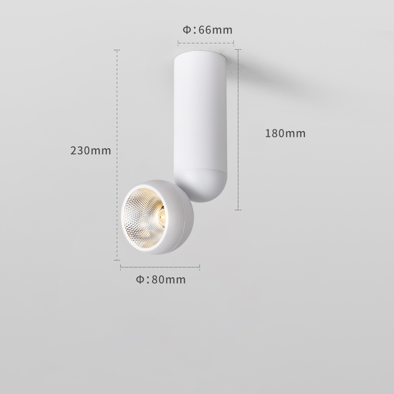 Saiyo Led Spotlight Opbouw 355 Graden Verstelbare Hoek Spot Lichten Draaibare Cri 90 Plafondlamp Voor Woonkamer Winkel: L / Paars