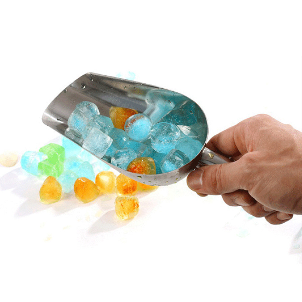 Pala para palomitas de aluminio multiusos, cuchara para harina, arroz, especias, sal, azúcar, barman, utensilios de cocina, FDH,