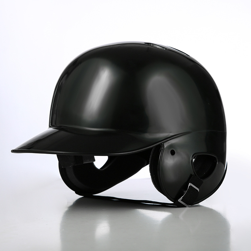 Baseball hjelm voksen teenager børn softball strejke hjelm baseballs match træning hovedbeskyttelse ører hoved ansigt baseball hat: Sort / L