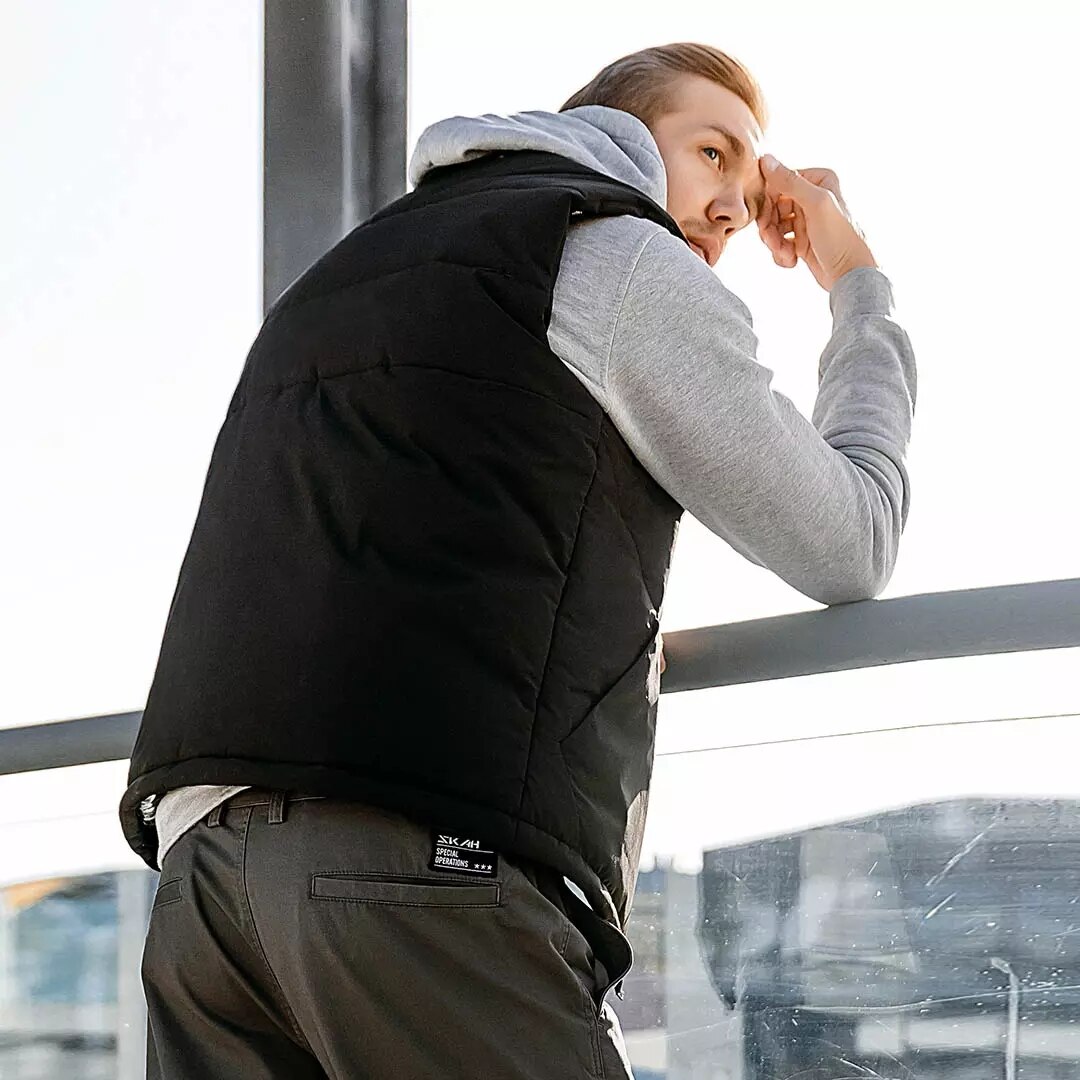 Xiaomi-Chaleco eléctrico de grafeno para hombre, chaqueta de calefacción termostática inteligente con USB, para exteriores e invierno, 4 áreas de calefacción, SKAH