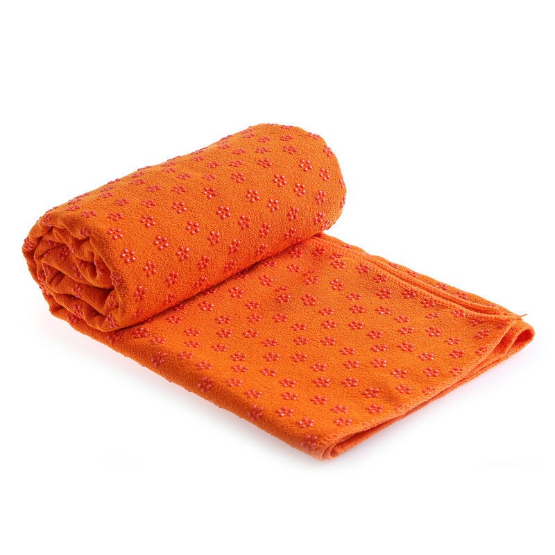 Yoga Mat Antislip Handdoek Pvc Deeltjes Pruimenbloesem Stippen Te Absorberen Zweet Beschikbaar In Meerdere Kleuren Yoga Handdoek fitness Acces: Oranje