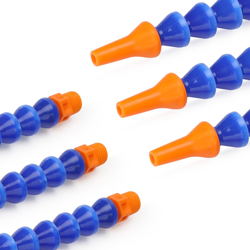 1/2 3/8 1/4 " 300mm 400mm flexibel plastslang för vatten och olja med runt platt munstycke
