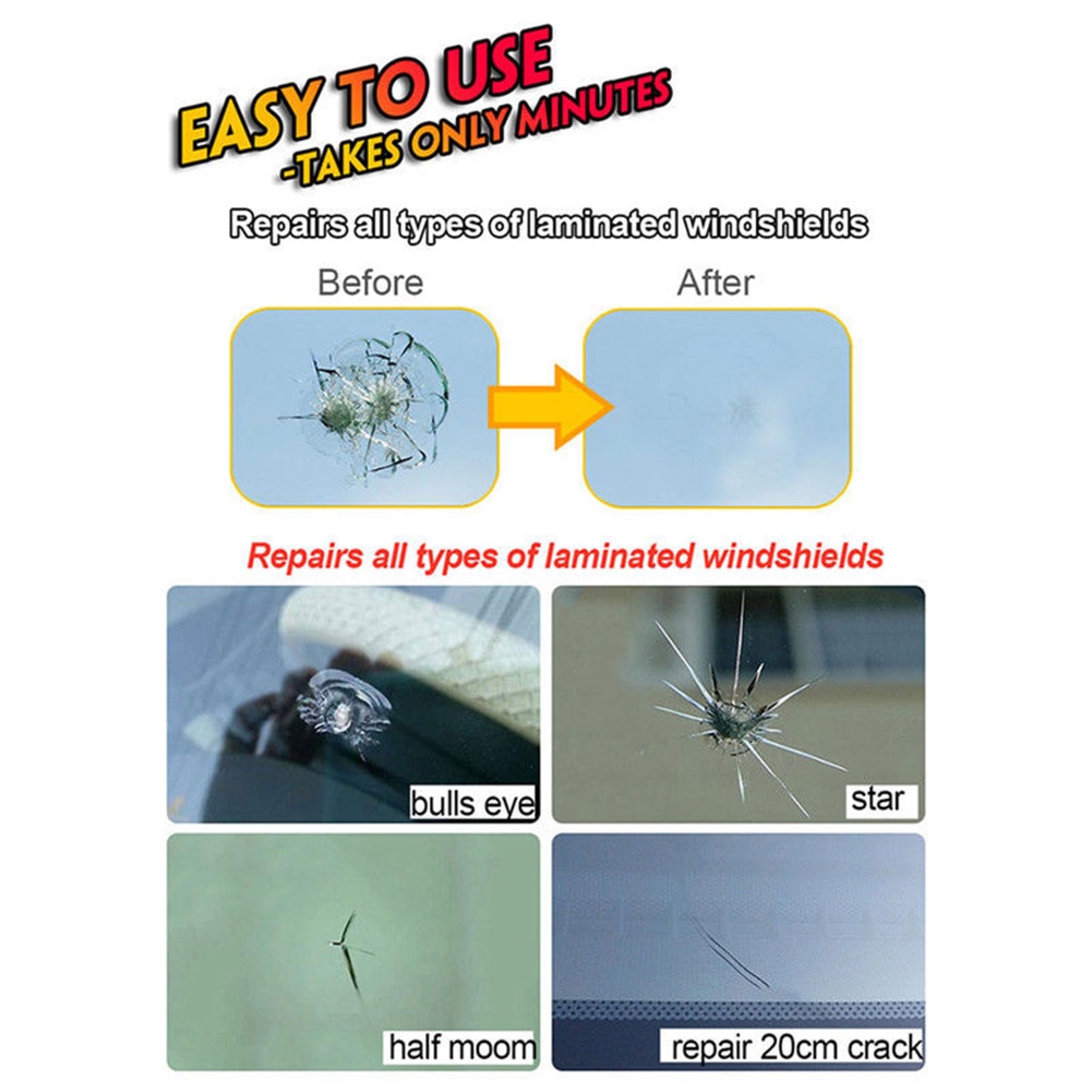 Car Windscreen Windshield Repair Tool Set DIY Car Auto Kit Wind Glass Chip Crack Quick Repair Agent Tools carros