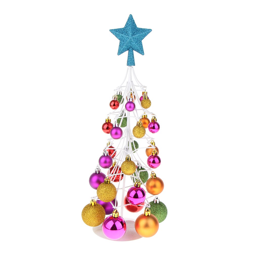 Mini Christmas Bauble Tree Ball Xmas Home Table Centerpiece Decor: Multi