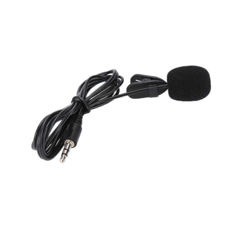 Clip-on micrófono solapa 3,5mm Jack Mini micrófono portátil pinza de condensador-on Lapel Lavalier Mic cableado Microfon para portátil