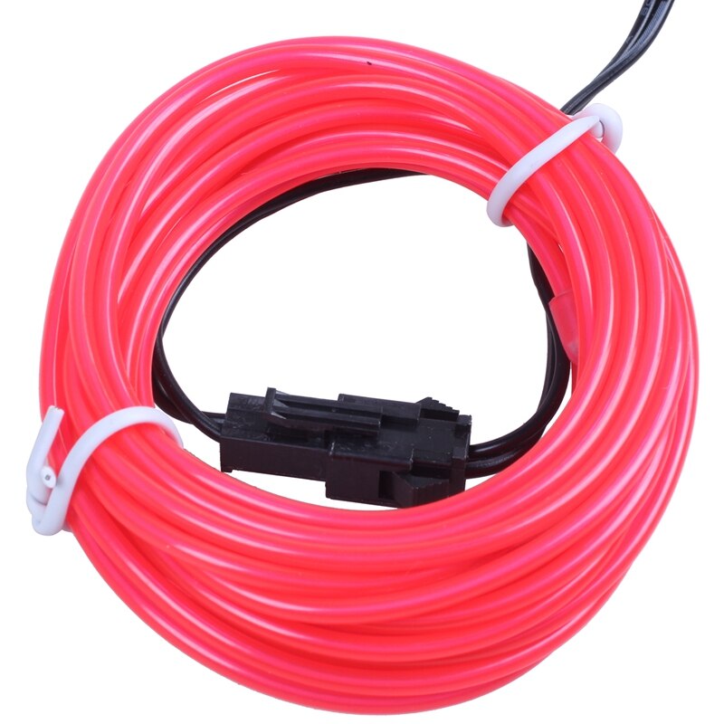 Neon Gloeiende Elektroluminescerende Wire (El Wire) Met Batterij Pack Controller (Roze, 3M)