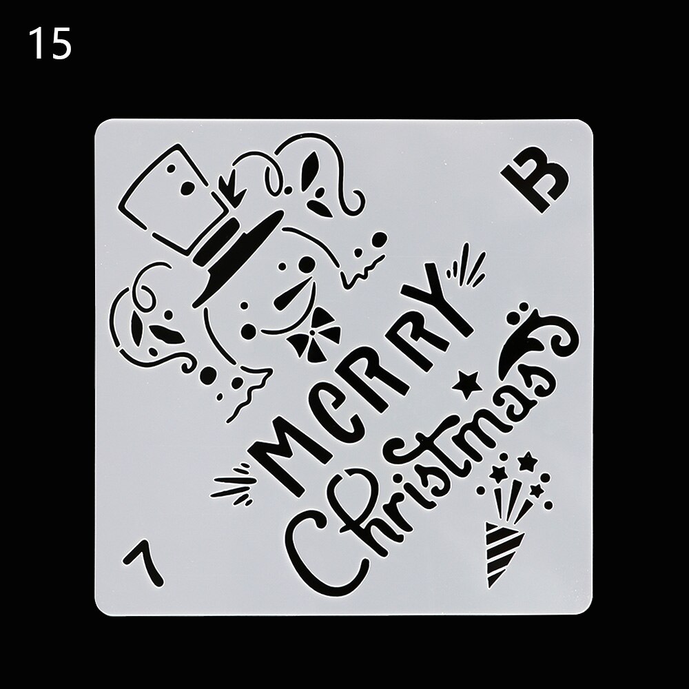 1Pc Christmas Theme Layering Stencils For Walls Painting Scrapbooking Stamp Album Decor Embossing Paper Card Template DIY Craft: 15
