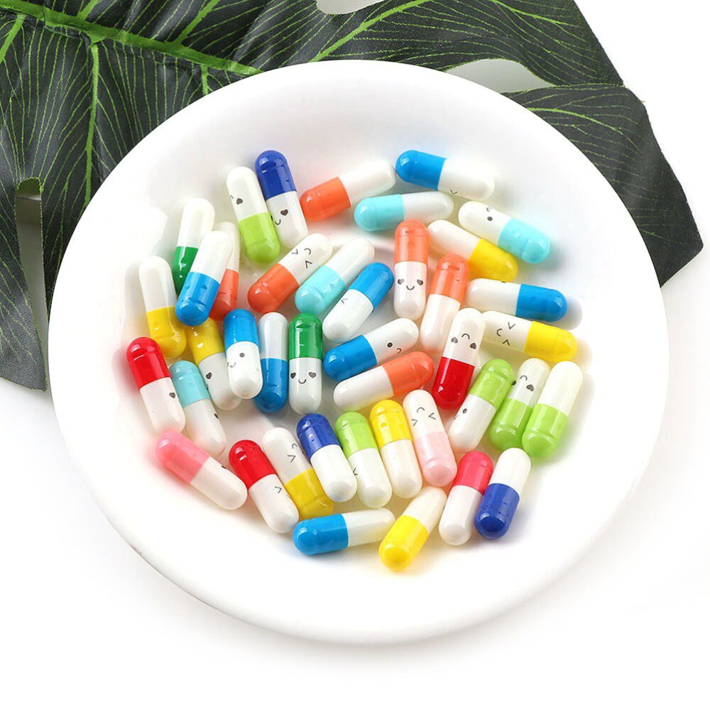 Cápsula de mensaje de amor, píldoras de Color de la amistad, Color aleatorio, 1 paquete de 100 Uds.