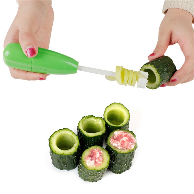 4 unids/set multifunción cortador espiral de verduras herramienta de llenado de carne cortador de berenjena de tomate herramienta de cocina