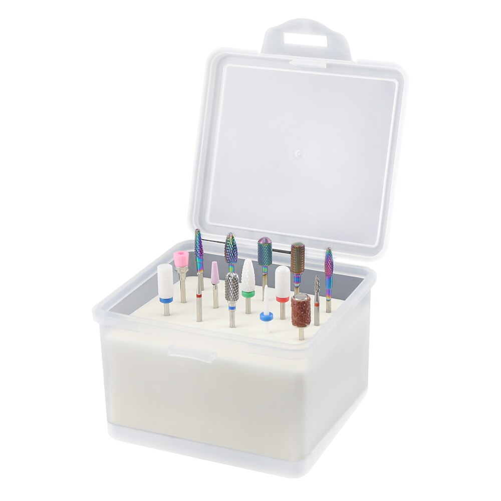 Nail Boor Houder Container 20/30 Gat Opbergdoos Voor Frees Nagel Boor Stand Voor Boor Manicure accessoire: 20 hole